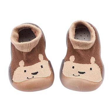 Imagem de Sapatos de bebê meninas sapatos crianças chão meninos tênis meias respiráveis crianças sapatos de bebê meninas primeiro passeio (café, 22)