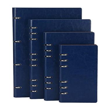 Imagem de A4 a5 a6 b5 livro de folhas soltas oco bloco de notas destacável notebook bloco de notas de livro de folhas soltas, azul, a4