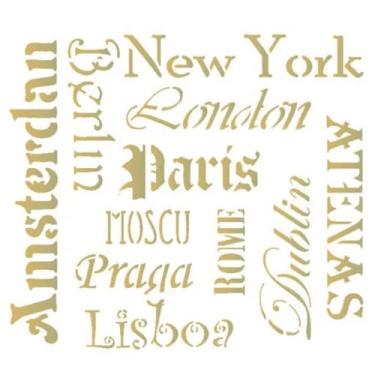 Imagem de Stencil de Acetato para Pintura OPA 20 x 25 cm - 2075 Países