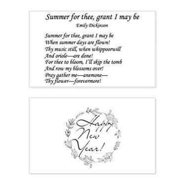 Imagem de Poetry Dickinson Summer Of Thee New Year Festival Cartão de felicitações Bless Message Present
