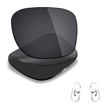 Imagem de Mryok Lentes de substituição polarizadas e peças de nariz para Ray-Ban RB3483 60 mm - preto