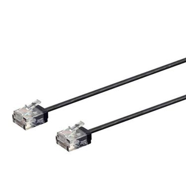 Imagem de Monoprice Cabo de rede Ethernet Cat6 – Snagless, 550MHz, UTP, 32AWG, 3 m, preto – Série Micro SlimRun