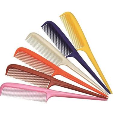Imagem de Pente Plástico Profissional Cabo Fino - 01 Ou 12 Unidades - SANTA CLAR
