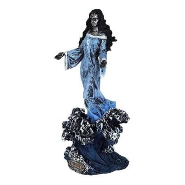 Imagem de Estatueta Orixá Yemanjá Rainha Do Mar Decorativa Resina - HC Decoraçõe