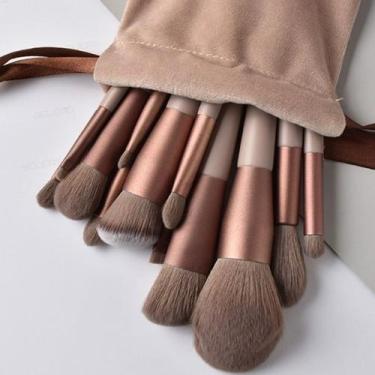 Imagem de Kit de Pinceis 13 peças Maquiagem Pincel Make Blush Pó Contorno Sombra