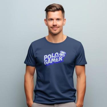 Imagem de Camiseta Masculina Polo Blu Game Malha em Algodão do P ao G1, Azul, Ma