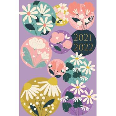 Imagem de 2021 2022: Agenda Planificador 2021-2022 semana vista, calendario semanal, de Junio de 2021 a junio de 2022, Planificadora diaria y mensual, color: flores