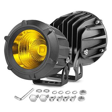 Imagem de Luzes de direção de LED âmbar, Nirider, 2 peças, 50 W, redondo, 9,5 cm, conjunto de holofotes de luz de trabalho off-road, barras de luz de LED para motocicleta, bicicleta, quadriciclo, UTV, caminhão,