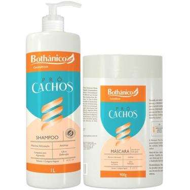 Imagem de Kit Pró Cachos Shampoo 1L + Máscara 900g Bothanico - Bothânico