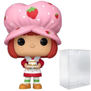 Imagem de POP Brinquedos retrô: Morango Shortcake - Boneco de vinil Funko de Morango (incluído com caixa protetora compatível), multicolorido, 9,5 cm