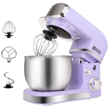 Imagem de Batedeira Elétrica de Bancada 3.2 Litros 6 Velocidades em Aço Inoxidável, 110V 300W, Kitchen in the box, Roxa