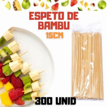 Imagem de Espeto Palito Bambu Petisco 15cm Pct Com 300 Unid - SEKI