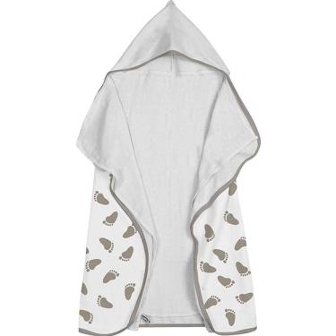 Imagem de Toalha Baby C- Capuz Tecebem Estampada C- Fralda Mia Branco