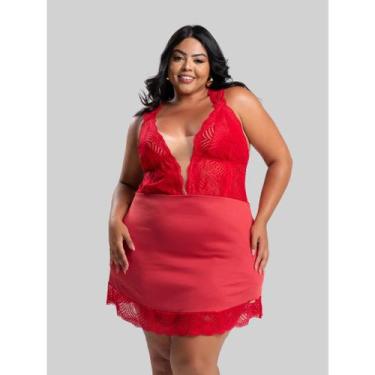 Imagem de Camisola Feminina Plus Size Isabelle  Renda Sofisticada e Toque Confor