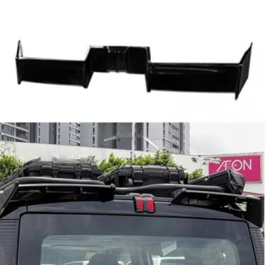 Imagem de Spoiler traseiro de carro Spoiler de porta-malas Spoiler de teto de asa de porta-malas Kit de carroceria de asa de teto traseiro compatível com acessórios externos iCAR 03 (preto brilhante)