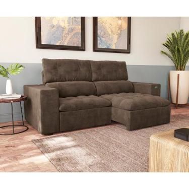 Imagem de Sofá 2,08 Metros Retrátil e Reclinável Kappesberg New Vintage Plus, Ta