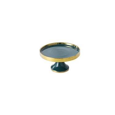 Imagem de Suporte de bolo mesa de sobremesa de cerâmica, prato de bolo, capa de vidro, bandeja de bolo comercial, prato de pé alto, suporte de exibição, bandeja de frutas, prato de bolo, cupcake de doces