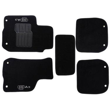 Imagem de Tapete De Feltro Carpete Automotivo Preto Audi A3 Sportback