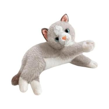 Imagem de Boneco De Pelúcia De Gato Simulado Colorido De 45cm, Almofada De Alta 