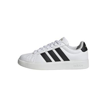 Imagem de adidas Tênis feminino Streetalk, Branco/preto/dourado metálico, 38