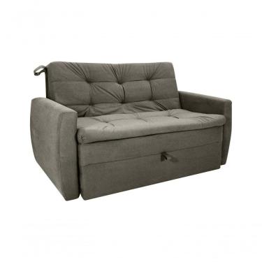 Imagem de Sofá Cama Meg 2 Lugares Veludo Turkey Marrom Matrix