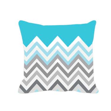 Imagem de Almofada Chevron Azul E Cinza