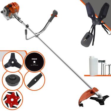 Imagem de Roçadeira Profissional Tekna RL430ACN-TK 43cc 9.000rpm 1,7HP Completa Com Carretel e Faca 3 Pontas + Faca 2 Pontas + Faca 6 Pontas + Faca 80 Dentes