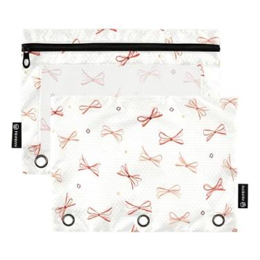 Imagem de CEBUGI 3 bolsas de lápis com zíper e janela transparente, 2 pacotes de estojo para exames de sala de aula (arcos)