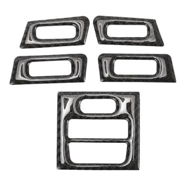 Imagem de TUCKBOLD Adesivo de ar condicionado de ventilação CA para BMW Série 3 E90 E92 E93 2005-2012 painel central painel acabamento interior decalque decoração fibra de carbono preto 5 peças