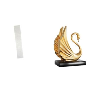 Imagem de Whtkoph Abajur de Chão de Papel para Sala de Estar com Figura de Cisne, Estátua Decorativa, Peça de Arte Moderna, Escultura de Animal para Decoração.