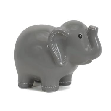 Imagem de Cofrinho cofrinho de cerâmica elefante cofrinho decoração de casa ornamento de ano novo banco de dinheiro para crianças decoração de casa (cinza)