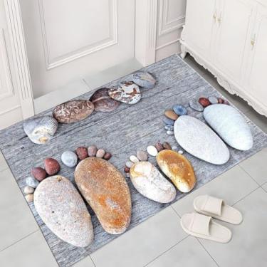 Imagem de Tapete Antiderrapante Absorvente de Microfibra | Secagem Rápida | Uso Multiambiente(5D Pedra D)