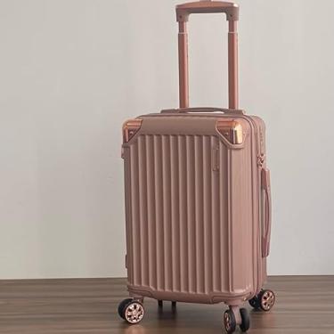 Imagem de Mala de Bordo ABS 10kg 17” a 21” Polegadas Mala de Viagem com Rodinhas 360° Cadeado Código (Rose-17”(8KG) Modelo-DDD333)