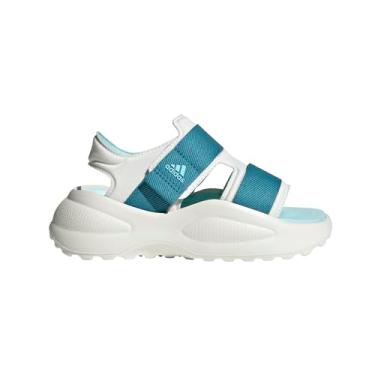 Imagem de adidas Sandália Mehana unissex infantil, Branco/transparente Aqua/Arctic Fusion, 20.5 cm
