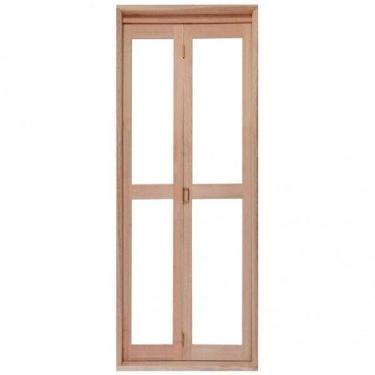 Imagem de Porta de Madeira Camarão 213x94cm com Marco e Batente 14cm Ewk P25 Ron