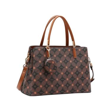 Imagem de Bolsa Feminina Chenson Monograma Contemporâneo - Alça de Mão - Café  3485375