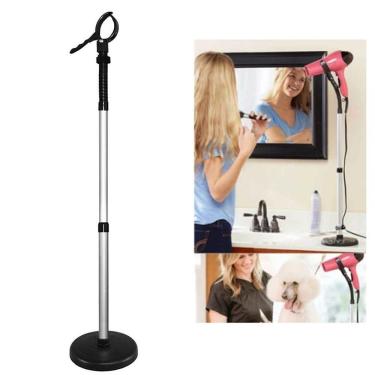 Imagem de Suporte Secador Cabelo Giratorio Salao Chao Regulavel Cabele