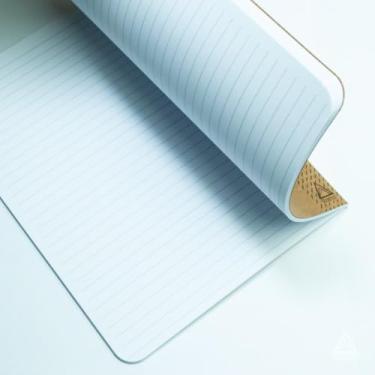 Imagem de Caderno A5 kraft insert traveler pontilhado pautado quadriculado e liso, caderneta para anotações e sketchbook, caderno de anotações capa dura para estudo e organização (Pautado,Creme 80g)