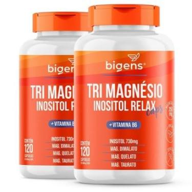 Imagem de Kit 2 Tri Magnésio Inositol + Vitamina B6 240 Caps - Bigens-Unissex