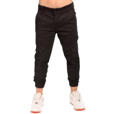 Imagem de Calça Sarja Cargo Jogger Masculino Infantil de Menino Juvenil - Ewg Mo