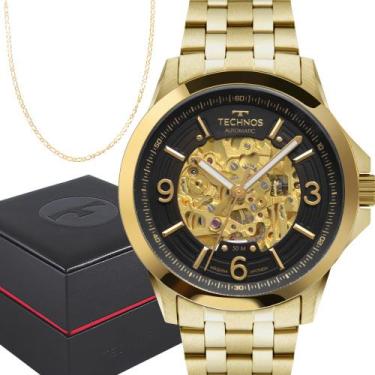 Imagem de Relógio Masculino Technos Dourado Automático Prova Dágua Top