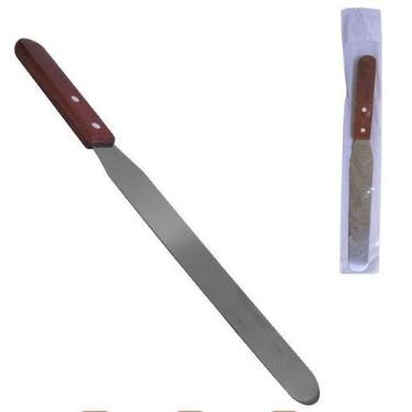 Imagem de Espátula de Cozinha Confeiteiro com Cabo de Madeira 31,5 cm - KOPECK