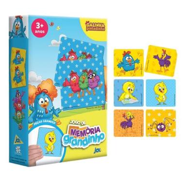 Imagem de Jogo da Memória Galinha Pintadinha 24 Peças Grandes Toyster, Azul, 24,