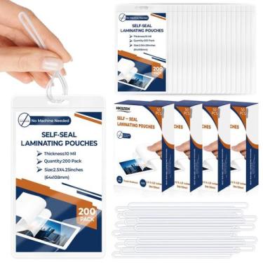Imagem de Envelopes para Laminação HKSZEH 200 Unidades 6,5 x 11 cm Autosselantes