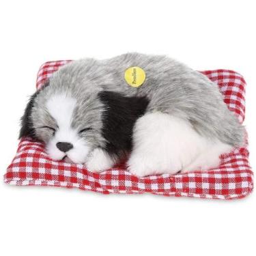 Imagem de Brinquedo de Pelúcia Cachorro Dorminhoco Simulação Tounlinx 18x13cm
