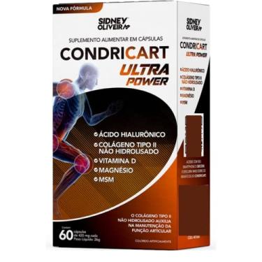 Imagem de COLÁGENO TIPO II + VITAMINA D3 + MAGNÉSIO + ÁCIDO HIALURÔNICO + MSM CONDRICART ULTRA POWER 60 CÁPSULAS SIDNEY OLIVEIRA