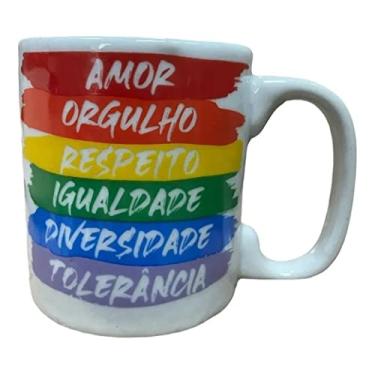 Imagem de Caneca Lgbt Bandeira Respeito Amor Orgulho Gay 300ml