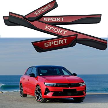 Imagem de GZBFTDH Proteção de Peitoril Soleira da Porta, para Opel 2018-2022 Carro Acessórios, Aço Inoxidável Kick Plate Guard de Pedal de Limiar Protetor, Peças para Automóveis