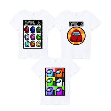 Imagem de Camiseta Infantil Game Among Us Kit Com 3 Peças - Eb