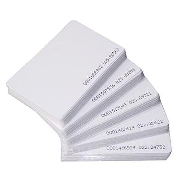 Imagem de YARONGTECH Cartão RFID controle de acesso por proximidade 125khz em branco 0,9 mm fino chip EM4100 (pacote com 100)
